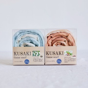 【日本製】日本河上工藝所 天然草木染 純棉紗布圍巾 單入 綠(綠茶)