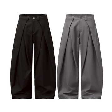 【PORY STORE】韓國挺版立體A字西裝褲 落地褲 實拍 老錢風 高級感 男生 長褲 西裝寬褲 西褲