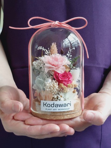 永生康乃馨玻璃罩.花盅 永生花禮 母親節禮物