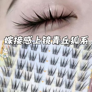 ⭐臺灣出貨⭐中式狐系清冷青丘狐系塗山狐狸自然上鏡國風假睫毛卷翹新手氛圍感