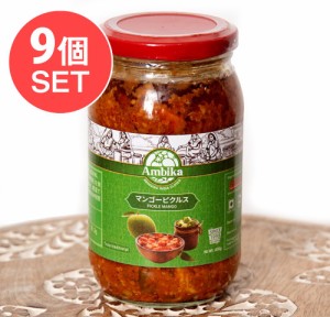  9個セット】インドのピクルス （アチャール） マンゴー400g    漬物 スパイス カレー アジアン食品 エスニック食材