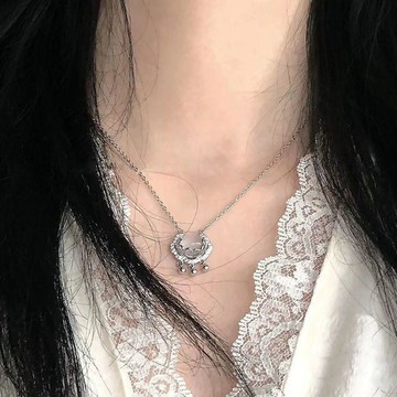 臺灣發貨>新款國風祥雲鎖項鍊平安吉祥高級輕奢女氣質小衆設計感日常百搭潮PAE