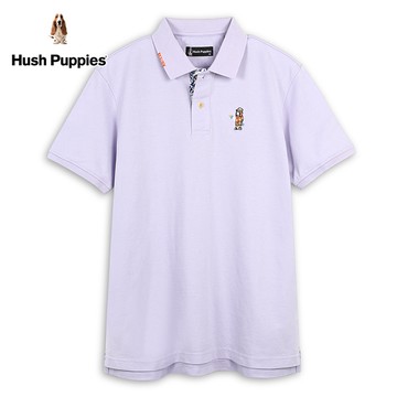 Hush Puppies POLO衫 男裝趣味英文字印花度假衝浪狗寬版POLO衫