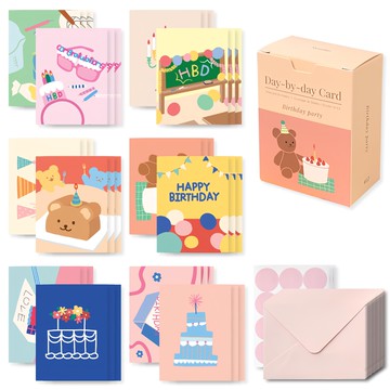 Monolike Day-by-day 生日派對主題卡片組  1個  生日聚會