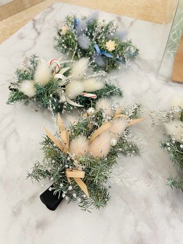 2025聖誕新品-髮夾迷你樹-永生雪松髮夾