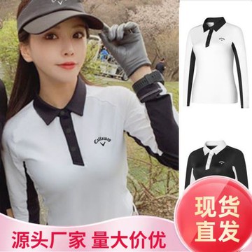 2024夏高爾夫長袖防曬女薄新POLO衫球衣速干料 golf休閑T恤衫透氣
