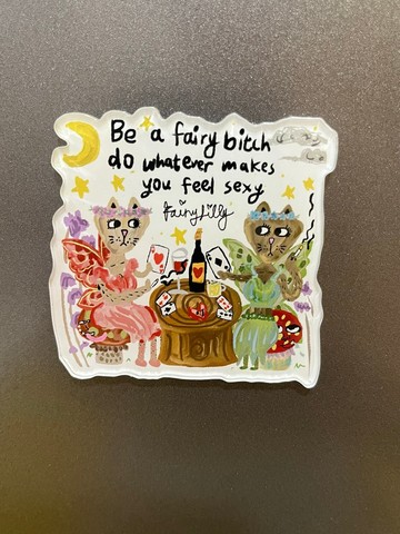 貓仙子Fairy Lilly廚房冰箱貼奇幻怪誕少女惡搞復古可愛性感花仙