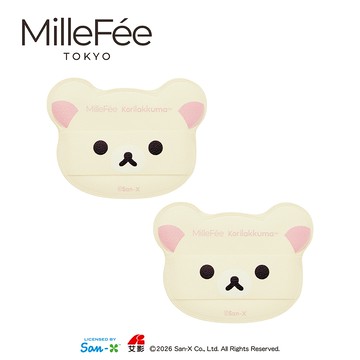 MilleFee棉花糖絲滑氣墊粉撲2人-小白熊