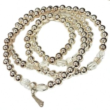 【十方佛教文物】卍925純銀圓珠108念珠8mm