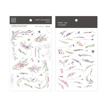 【Print-On Stickers 轉印貼紙】no.147-拂曉花穗 | 花草系列