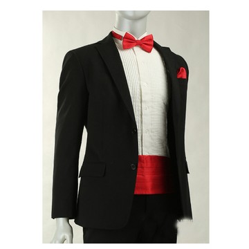 狐狸姬，新郎結婚男腰帶腰封領結糾糾(腰封+領結) 大紅