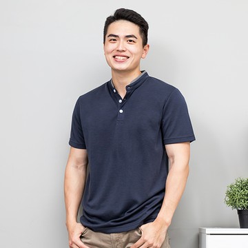 O5 PRO｜奇異POLO－男版/立領 (西裝藍)
