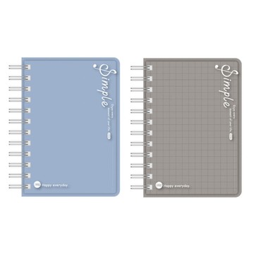 四季SEASON PP雙圈筆記本 100K-藍(空白)/黑(方格)