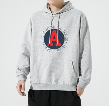 FINDSENSE X 2022 街頭時尚 男士 美式大A字母印花 連帽套頭長袖外套 連帽T恤 長袖帽T