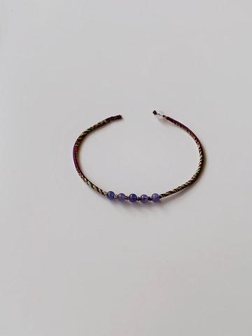 迷你坦桑石*5 丹泉石 極細 蠟線手環/獨一無二的愛 十二月誕生石