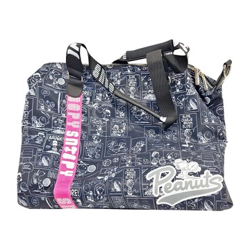 SNOOPY 史努比 休閒旅行袋  51 x 16 x 35cm  花生漫畫 黑色