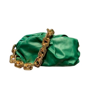 Bottega Veneta 620230 BV Chain 金鍊雲朵包 賽車綠