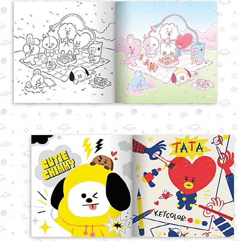 韓国ぬり絵 BT21 カラーリングブック [塗り絵][本][書籍][かわいい] [BTS][防弾少年団][公式] | LINEブランドカタログ