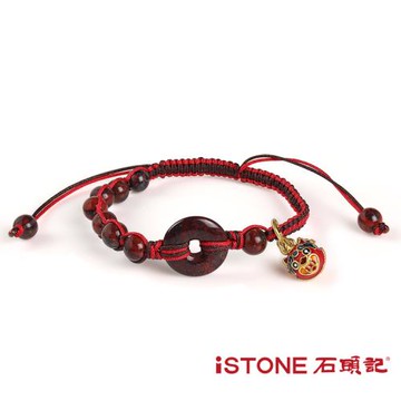 石頭記-金絲紅曜石手鍊-小圓滿經典平安扣