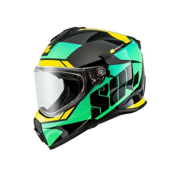 【SOL Helmets】SS-2P複合式安全帽 (太空漫遊_黑/綠) 帽舌需另加購｜ SOL安全帽官方商城