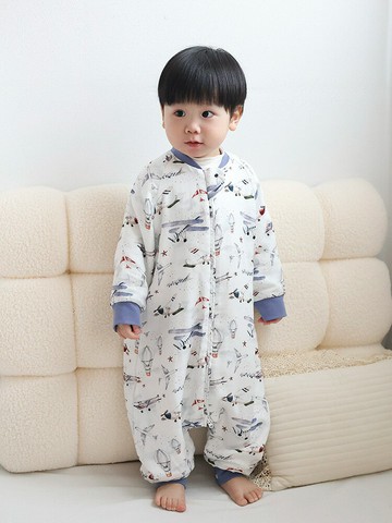 芝麻童話嬰兒睡袋a類夏季寶寶分腿睡袋前四後二竹棉紗布防踢被子鑫弘-萌寶童裝可開發票