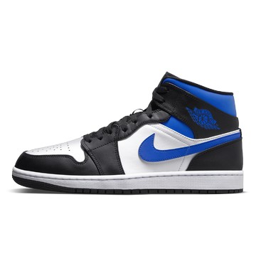 AIR JORDAN 1 MID BLACK WHITE ROYAL