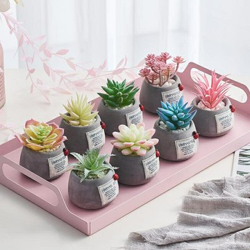 北歐ins風仿真植物綠植小盆栽擺件創意桌面迷你多肉盆景裝飾可愛