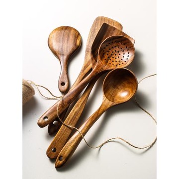 木鏟子不粘鍋專用家用炒菜鏟子耐高溫木質鍋鏟套裝廚房湯勺子長柄