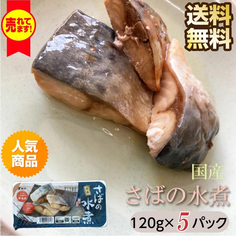 魚 国産  さばの水煮 120g×５パック 保存料・化学調味料不使用