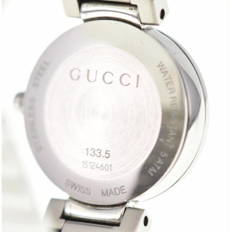 △ 【GUCCI】グッチ インターロッキング 2P ダイヤモンド シェル文字盤  