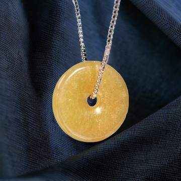 【願‧平安】冰黃翡翡翠平安扣 | 天然緬甸A貨翡翠 | 送禮