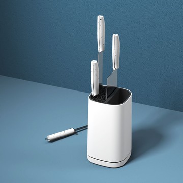 廚房必備【虧本】刀架廚房專用刀具勺筷一體式收納架通風瀝水多功能置物架家用刀座