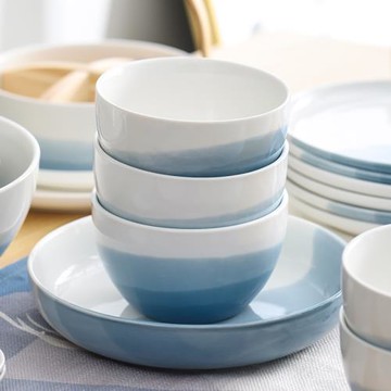 陶瓷碗單個北歐厚邊吃飯碗碟日式學生簡約創意個性家用釉下彩餐具