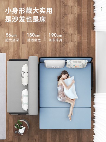 耐樸沙發床可折疊兩用雙人多功能伸縮坐臥乳膠小戶型家用客廳沙發