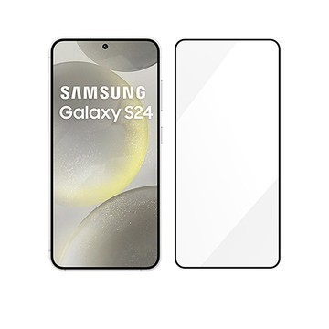 阿柴好物 Samsung Galaxy S24 滿版全膠玻璃貼(支援指紋辨識)-紳士黑