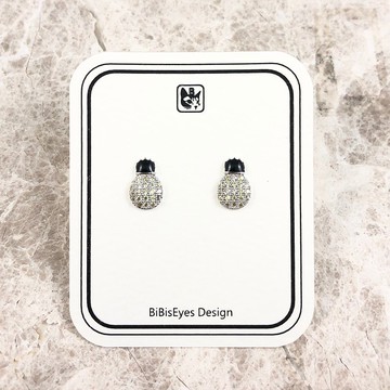 比比趣味嚴選-仿古董系列 超華麗手榴彈 純銀耳針