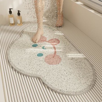 云朵家用浴室絲圈地墊洗手間淋浴防摔鏤空地墊免洗漏水洗澡間墊子