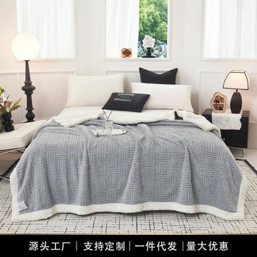 舒棉絨毛毯冬季加厚雙層蓋毯羊羔絨小被子床單絨毯沙發空調午睡毯
