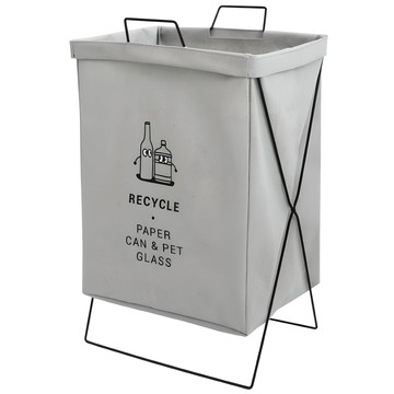 Monoble 兩用折疊式分類回收桶 41L  灰色  34*27*59cm