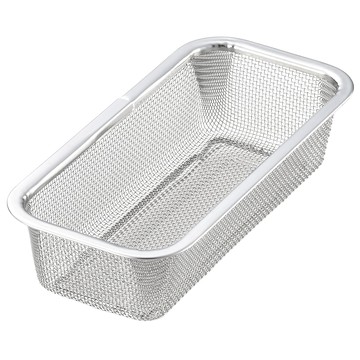YOSHIKAWA 吉川 不鏽鋼矩形濾水籃 YJ3364 廚房收納  Slim款 銀色  1個  20.5 x 9.7 x 5.3cm