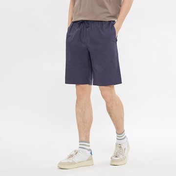 Hang Ten- 經典斜紋布鬆緊帶短褲-男(錠藍)