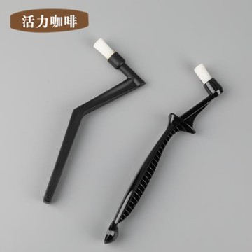 意式半自動咖啡機專用清潔刷沖煮頭清洗刷機頭長柄彎頭防燙尼龍刷