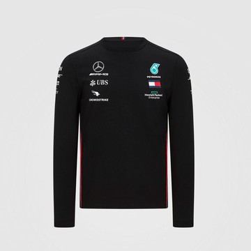 2020新款f1賽車服長袖T恤男梅賽德斯奔馳amg車隊春秋冬新品