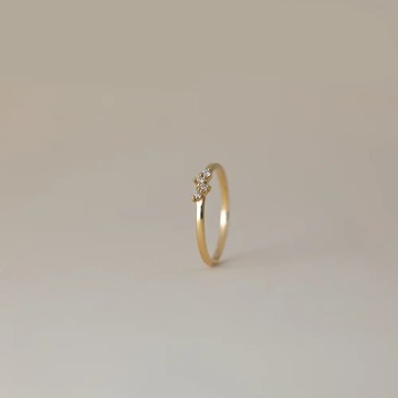 現代柔線鑽石尾戒