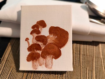 蘑菇/迷你掛畫/無框畫/壓克力水彩畫/裝飾畫