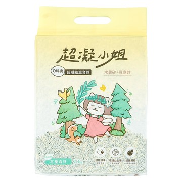 【超凝小姐】條型豆腐混合木薯砂（6入/箱）-忘憂森林香