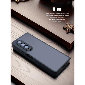 新款適用三星z fold6手機殼半透明磨砂硅膠軟殼Galaxy z fold5簡約防摔w23折疊屏時尚女男款w24心系天下輕薄