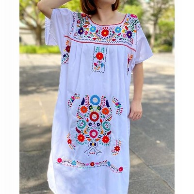 メキシコ刺繍ワンピースの通販 40件の検索結果 | LINEショッピング