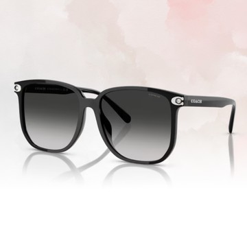 【COACH】方形膠框太陽眼鏡(HC8413BD-50023C 58mm)