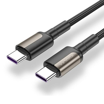 KUULAA PD快充線 傳輸線 Type-C to Type-C 充電線 iPad平板 安卓手機 筆電 3A-2M (銅灰)